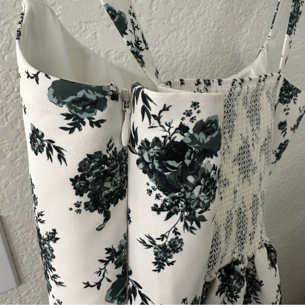Sachin & Babi Blaine Taffeta Square Neck Midi Dress Dark Green - Picture 8 of 10